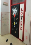 2º de ESO C decora su puerta por Halloween