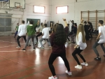 Los alumnos del IES Jorge Juan participan en un taller de Hip-Hop