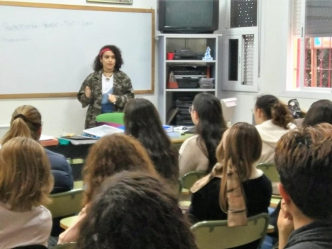 Charla de Teresa Trasancos al alumnado de Cultura Audiovisual